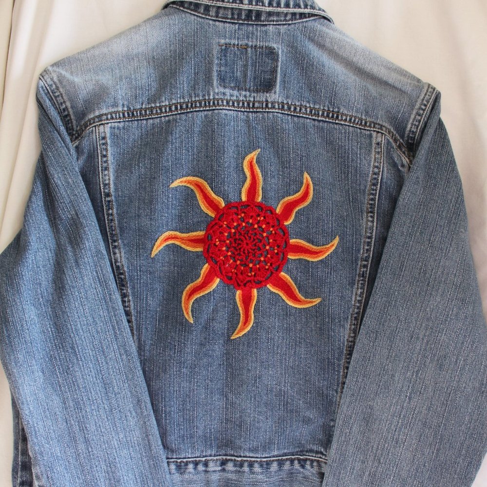 Hand Embroidered & Embellished Denim Levi Jacket